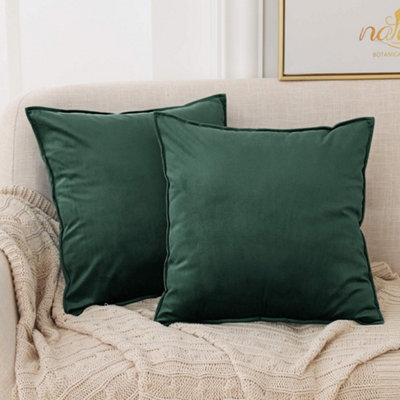 Luxury Crushed Velvet Pillow Covers - Cream White 20x20 Inch - Soft & Elegant Home Decor