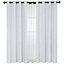 Deconovo Super Soft Dotted Line Foil Printed Thermal Insulated Eyelet Blackout Curtains W66 x L54 Inch Silver Grey Two Panels