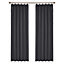 Deconovo Thermal Insulated Blackout Curtains Energy Saving Curtains Pencil Pleat Noise Reducing 52 x 84 Inch Dark Grey 2 Panels