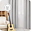 Deconovo Thermal Insulated Blackout Curtains Pencil Pleat Energy Saving Noise Reducing 52 x 84 Inch Greyish White 2 Panels