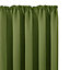 Deconovo Thermal Insulated Curtains Blackout Curtains Super Soft Pencil Pleat Curtains for Living Room W55 x L69 Inch Green 1 Pair