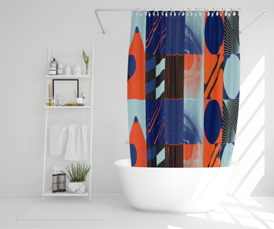 Deconstructed postmodern inspired artwork (Shower Curtain) / Default Title Price Comparisons | Compare The Build
