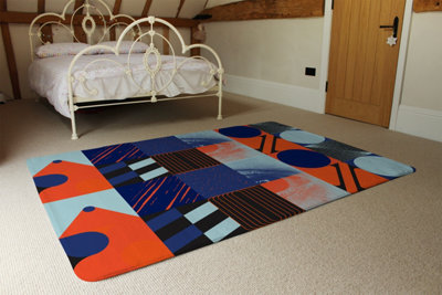 Deconstructed Postmodern Inspired Artwork Special Soft Home Rug