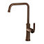 Decor Brushed Bronze Single Lever Kitchen Sink Mixer Tap Knurled Handle