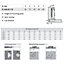 DecorandDecor - 2x Black Cruciform Euro Plates - CLIP Top Soft Close Cabinet Hinge 110 degrees Full Overlay Mounting Plate