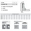 DecorandDecor - 2x Nickel plated Cruciform Euro Plates - CLIP Top Soft Close 110 degrees INSET Cabinet Hinge Mounting Plate