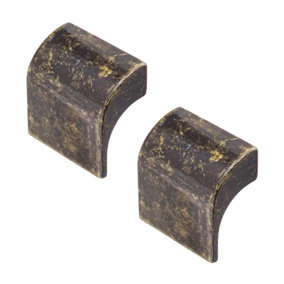 DecorAndDecor - AMORY Antique Brass Square Cabinet Knob Drawer Cupboard Kitchen Pull Handles - Pair