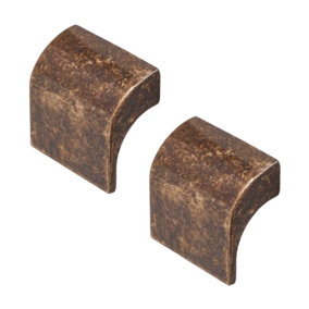 DecorAndDecor - AMORY Antique Copper Square Cabinet Knob Drawer Cupboard Kitchen Pull Handles - Pair