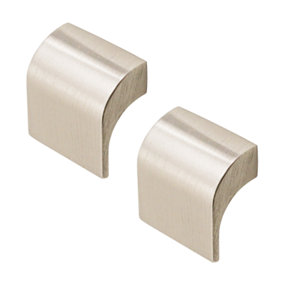 DecorAndDecor - AMORY Brushed Nickel Square Cabinet Knob Drawer Cupboard Kitchen Pull Handles - Pair