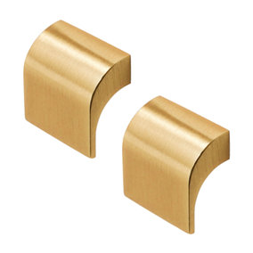 DecorAndDecor - AMORY Gold Square Cabinet Knob Drawer Cupboard Kitchen Pull Handles - Pair