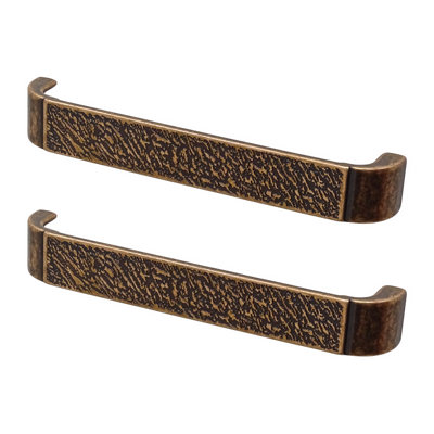 DecorAndDecor - ARIS Antique Copper D-Shape Kitchen Door Cabinet Cupboard Pull Handles - 160mm - Pair