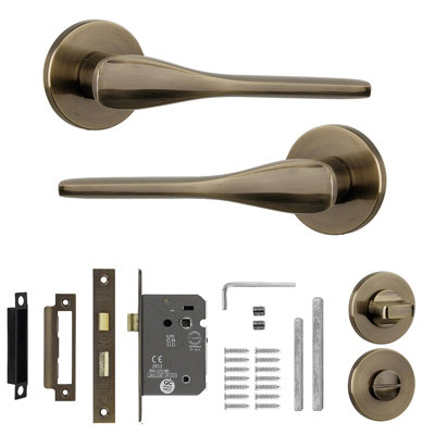 Decoranddecor Bathroom Door Handle - Internal Door Handles for Doors - Interior Door Handles for Bathroom Doors - Verita Range