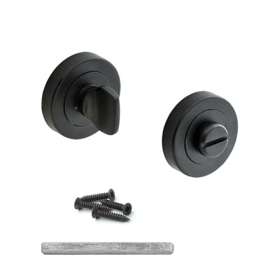 DecorAndDecor - Bathroom Thumbturn and Release - Matt Black