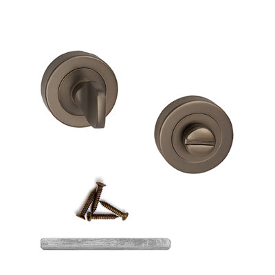 DecorAndDecor - Bathroom Thumbturn and Release - Matt Bronze