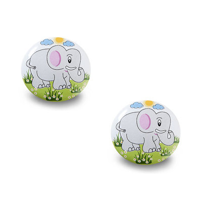 DecorAndDecor - BIMBA Kids Elephant Ceramic Decorative Cupboard Drawer Knobs Porcelain - Pair Price Comparisons | Compare The Build