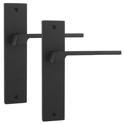 Decoranddecor Black Door Handles Internal Door Handles for Wooden