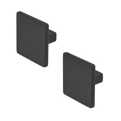 DecorAndDecor - CALLA Matt Black Square Cabinet Knob Drawer Cupboard Kitchen Pull Handles - Pair