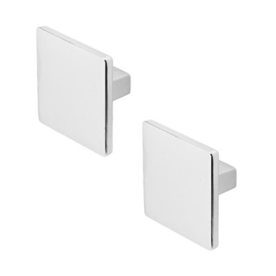 DecorAndDecor - CALLA Polished Nickel Square Cabinet Knob Drawer Cupboard Kitchen Pull Handles - Pair