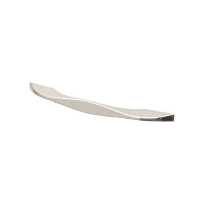 DecorAndDecor - CARNA Brushed Nickel Solid Twist High End Kitchen Cabinet Drawer Cupboard Handle - 192/224mm - Pair