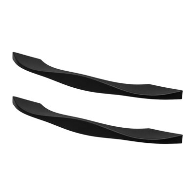 DecorAndDecor - CARNA Matt Black Solid Twist High End Kitchen Cabinet Drawer Cupboard Handle - 128/160mm - Pair