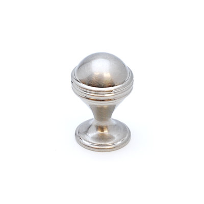 DecorAndDecor - COLLIER Brushed Nickel Decorative Round Ball Kitchen Cabinet Drawer Cupboard Knob Handle - Pair