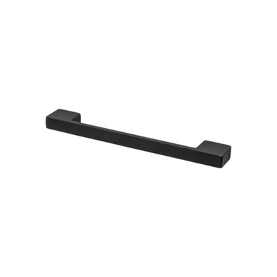 DecorAndDecor - DIMORA Matt Black Modern Slimline D Shape Kitchen Cabinet Drawer Cupboard Pull Handles - 160mm - Pair