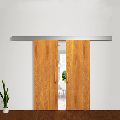 DecorAndDecor Double Symmetric Synchronised Sliding Door Gear Kit