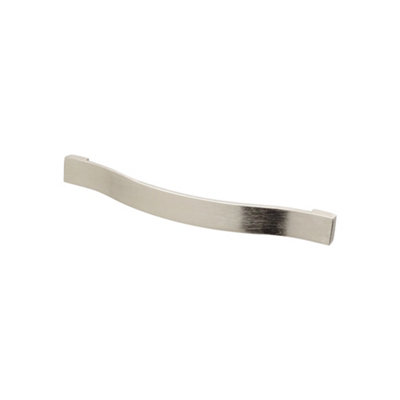 DecorAndDecor - FLORIA Brushed Nickel Wave Bow Kitchen Cabinet Drawer Cupboard Pull Door Handles - 224mm - Pair