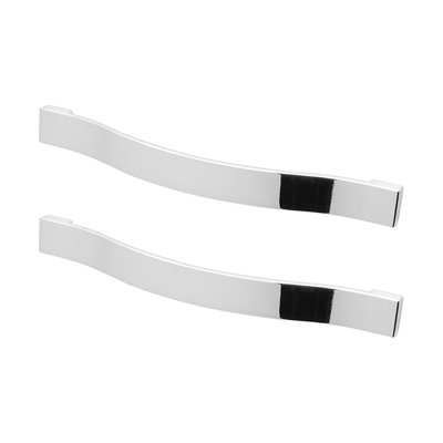 DecorAndDecor - FLORIA Polished Nickel Wave Bow Kitchen Cabinet Drawer Cupboard Pull Door Handles - 224mm - Pair