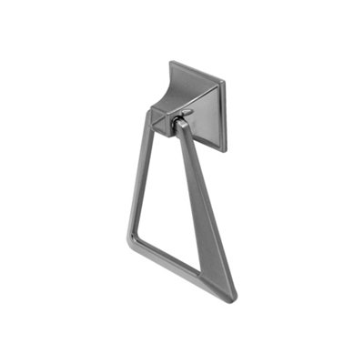 DecorAndDecor - FORTUNA Graphite Triangle Swing Handle Drop Kitchen Cabinet Drawer Cupboard Knob Handle - Pair
