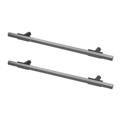 DecorAndDecor - GANTRY Graphite & Matt Black Luxurious Two Tone Designer T-Bar Kitchen Cabinet Drawer Handles - 128mm - Pair