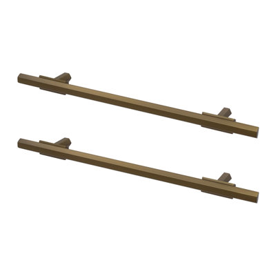 DecorAndDecor - GANTRY Matt Bronze Luxurious T-Bar Kitchen Cabinet Drawer Handles - 128mm - Pair