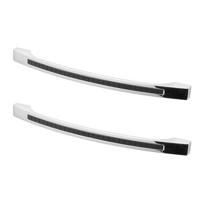 DecorAndDecor - GLOW Polished Nickel & Black Bow Kitchen Cabinet Drawer Cupboard Drawer Pull Door Handles - 160mm - Pair