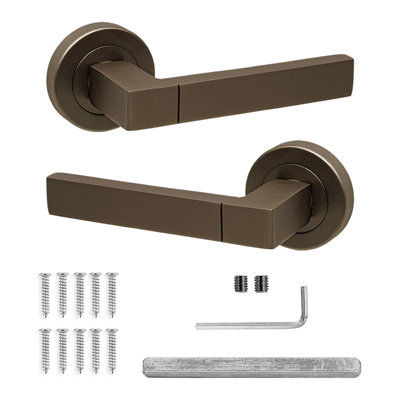 DecorAndDecor - Internal Door Handles - Bronze Door Handle Set - Door Lever Handles - Pair - Lumina Range Price Comparisons | Compare The Build