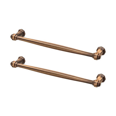 DecorAndDecor - IPPUDO Antique Copper - Antique Style Kitchen Cabinet Drawer Cupboard Pull Door Handles - 128mm - Pair