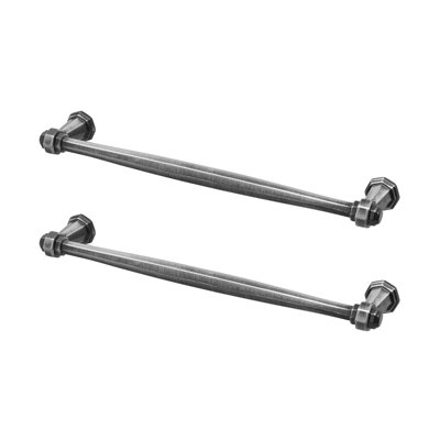 DecorAndDecor - IPPUDO Antique Silver - Antique Style Kitchen Cabinet Drawer Cupboard Pull Door Handles - 128mm - Pair