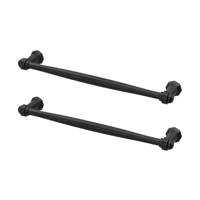 DecorAndDecor - IPPUDO Matt Black - Antique Style Kitchen Cabinet Drawer Cupboard Pull Door Handles - 160mm - Pair