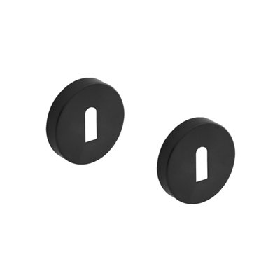 DecorAndDecor Keyhole Cover Escutcheon Matt Black DIY at B&Q