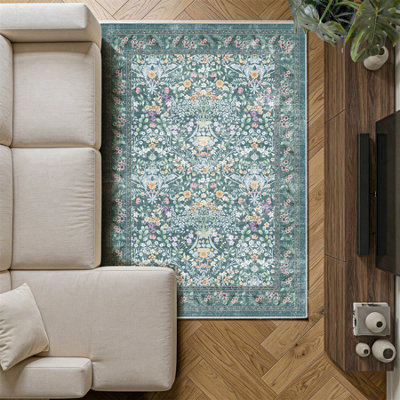 Decoranddecor Living Room Rugs, Washable Area Rugs, 120x170cm, Non-Slip ...