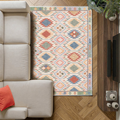 Decoranddecor Living Room Rugs, Washable Area Rugs, 120x170cm, Non-Slip ...