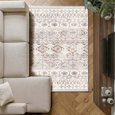 Decoranddecor Living Room Rugs, Washable Area Rugs, 120x170cm, Non-Slip ...