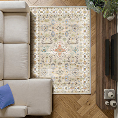 Decoranddecor Living Room Rugs, Washable Area Rugs, 120x170cm, Non-Slip ...