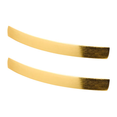 DecorAndDecor - LOCH Matt Gold Curved Kitchen Cabinet Drawer Cupboard Pull Handles - 128mm - Pair