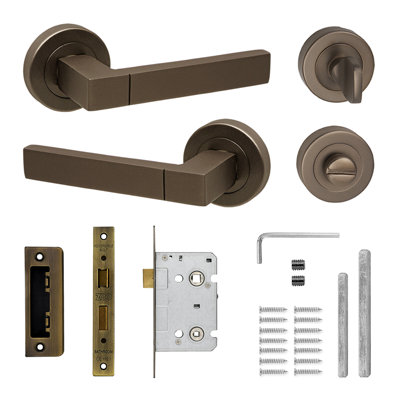 Bathroom lock and handle set new arrivals