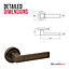 DecorAndDecor - Lumina Matt Bronze Door Lever Handles - Pair of Handles
