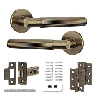 Decoranddecor Luxe Door Handles Internal Door Handles for Doors Interior Door Handles With Latch and Door Hinge Hera Range