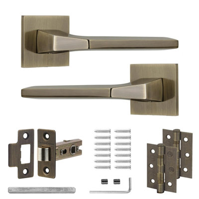 Decoranddecor Luxe Door Handles - Internal Door Handles for Doors - Interior Door Handles With Latch and Door Hinges - Penta Range