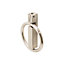 DecorAndDecor - MARA Brushed Nickel Designer Round Ring Finger Pull Knob Handles - Pair