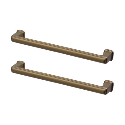 DecorAndDecor - MEANDER Matt Bronze Modern Bar Kitchen Cabinet Drawer Cupboard Pull Door Handles - 160mm - Pair