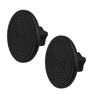 DecorAndDecor - MIRA Matt Black Round Cabinet Knob Drawer Cupboard Kitchen Pull Handles - Pair